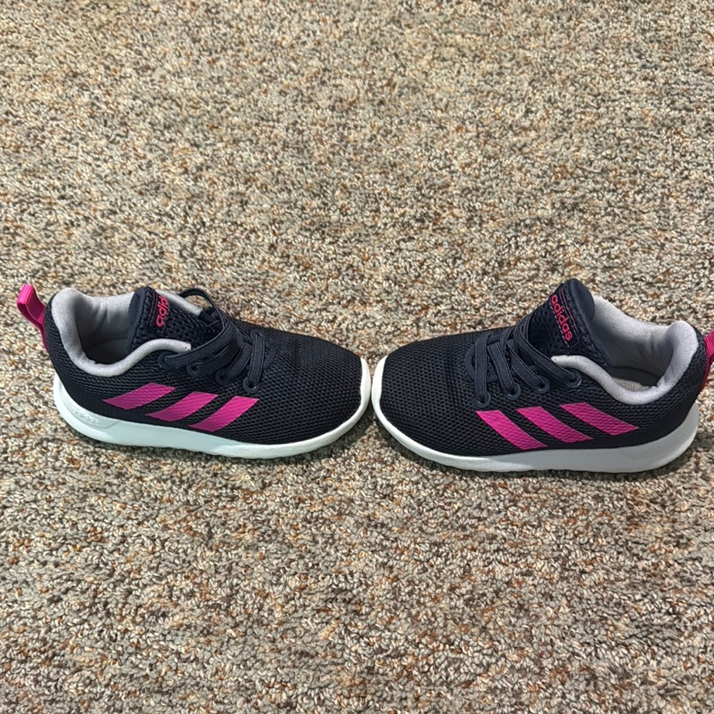 Adidas Pull On Mesh Sneakers—Pink and Blue